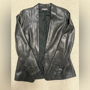 Vince Black Leather Blazer